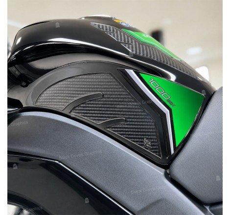 Adesivi 3D Protezione Fiancate Serbatoio Compatibili con Kawasaki Ninja 1000 SX 2020-2023