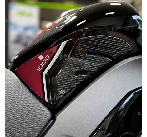 Adesivi 3D Protezione Fiancate Serbatoio Compatibili con Kawasaki Ninja 1000 SX 2023...