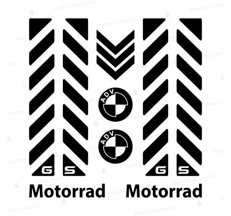 9pz Adesivi Rifrangenti Compatibili con moto BMW R 1200 1150 1250 F 800 650 700 GS...