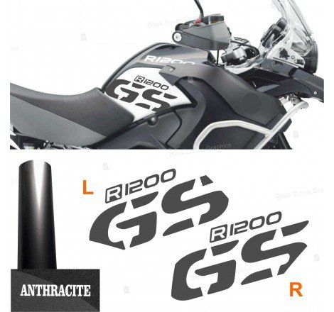 2pz Adesivi compatibili con Moto BMW R 1200 GS ADVENTURE 2006 - 2013 Fianco Serbatoio